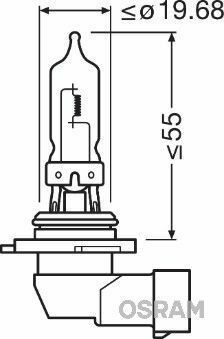 9005NL-HCB HB3 60W 12V P20D HCB2BOX (+150%) OSRAM