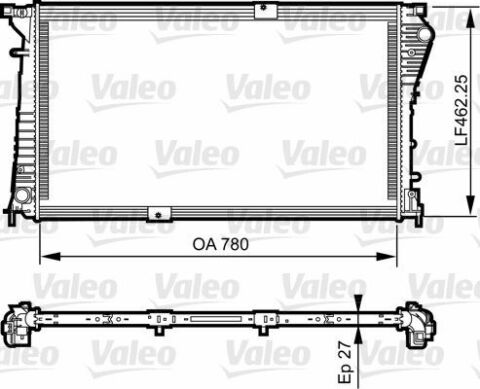 Радіатор охолодження Opel Vivaro 2.5dCi 06-/Renault Master 2.2/2.5dCi 03-