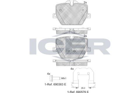 Тормозные колодки задние BMW 3 (G20/G21/G80/G81/G28)/4 (G22/G23/G82/G83/G26) 18-/i4 (G26) 21-