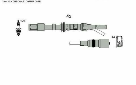 Проводи запалювання VW Golf IV 1.8i 97-05 (к-кт) (HÜCO)