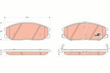 Тормозные колодки пер. Santa Fe/H1/Trajet/Actyon/Kyron/Rexton 97-2.0-3.2