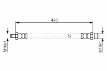 Шланг тормозной 207D-410/D 420мм М10*1 MB