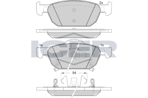 Колодки дисковые тормозные HONDA Accord CU/CW 08-15, Accord CP/CS USA 07-13, Civic FB/FG 11-17