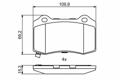 Колодки тормозные (задние) Jeep Grand Cherokee/Chrysler 300C 04-/Tesla