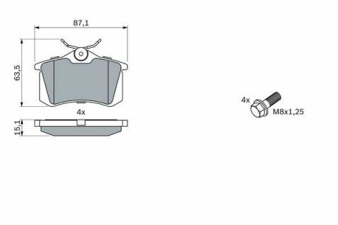 Колодки тормозные (задние) VW Passat B2 83-02/Peugeot 405 87-96/Renault Megane I 97-03 (Lucas)