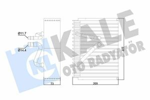 KALE OPEL Випарник Vectra B 99-