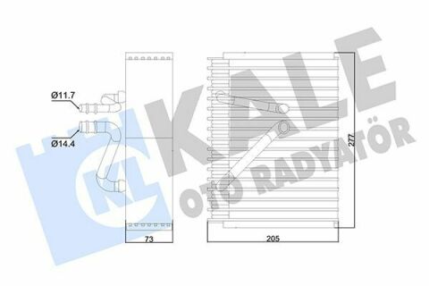 KALE OPEL Испаритель Vectra B 99-