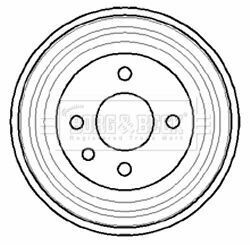 BBR7040 BORG & BECK - Гальмівний барабан