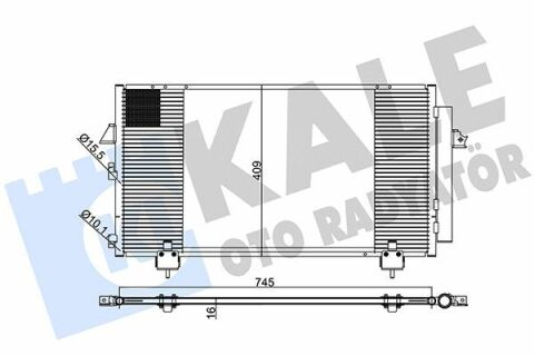 KALE TOYOTA Радиатор кондиционера Rav 4 II 00-