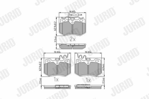 JURID PEUGEOT Тормозные колодки передние 205,309,Citroen C15