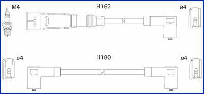 HITACHI VW К-кт высоковольтных проводов Golf III,Polo,Vento,Seat 1.4/1.6