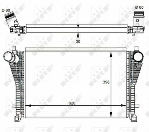 Радіатор інтеркулера Seat OctaviaIII/SuperbIII/VW Golf VII/Passat 1.8/2.0 12-