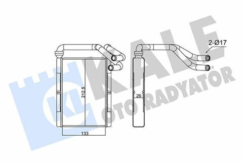 KALE TOYOTA Радиатор отопления Yaris