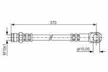 Шланг гальмівний передній 100 87- MB