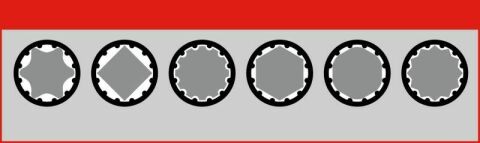 Набір головок SPLINE 1/4" 4-13 мм 12 од. (мультипрофіль, хромовані)