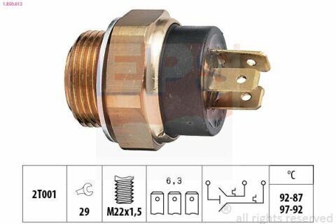 EPS PEUGEOT Выключатель вентилятора 205,309,405,Citroen BX,C15