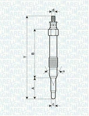 MAGNETI MARELLI Свічка розжарювання FORD, AUDI, CITROEN, FIAT [062900000304]