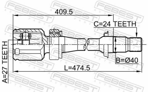 ШРКШ (ШРУС) внутренний правый 27x40x24 TOYOTA RAV4 05-