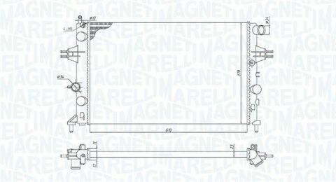 MAGNETI MARELLI Радиатор OPEL ASTRA G 1.4-1.6-1.8 [350213970000]