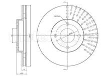 Диск тормозной (передний) Nissan Micra 10-/Note 13- (259.7x22) (вент.)