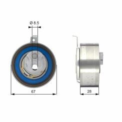 Натяжной ролик ремня ГРМ GATES POWERGRIP TENSIONER