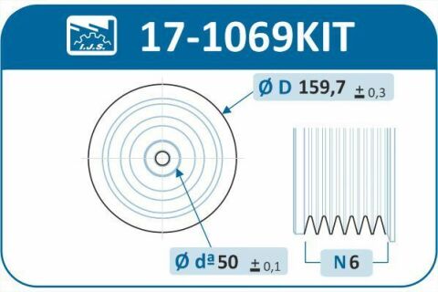 Шків колінвалу + шків генератора Ford Transit 2.0DI/2.0TDCI 00-