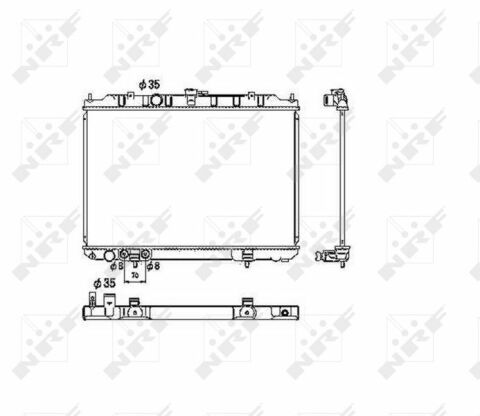 Радиатор охлаждения Nissan X-Trail 2.0-2.5 01- (450x686x26) (4x4)