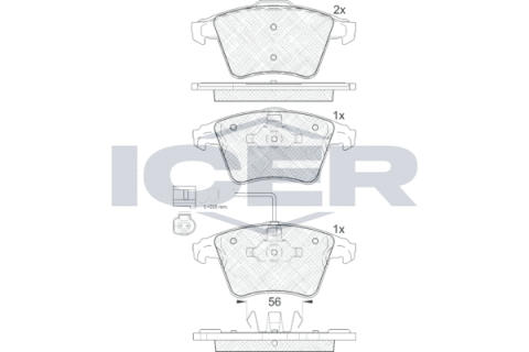 Колодки тормозные (передние) VW T5/Multivan V 03-15/Touareg 03-10 (+датчик)