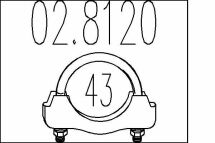 Хомут вихлопної системи U-образний (М10, Діаметр 43 мм) Хомут вихлопної системи U-образний (М10, Діаметр 43 мм)