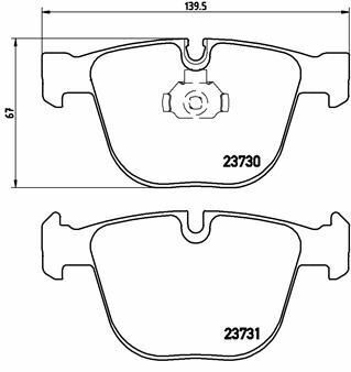 Колодки тормозные (задние) BMW 5 (E60/65)/X5 (E70/F15)/X6 (E71/E72) 3.0-4.4 08-