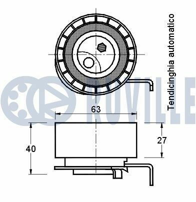 RUVILLE VW Ролик ремня ГРМ LT28-55 2,4D/TD