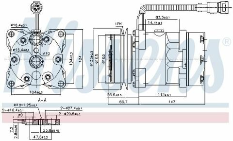 Компресор кондиціонера DAF 95 XF 97- Компресор кондиціонера DAF 95 XF 97-
