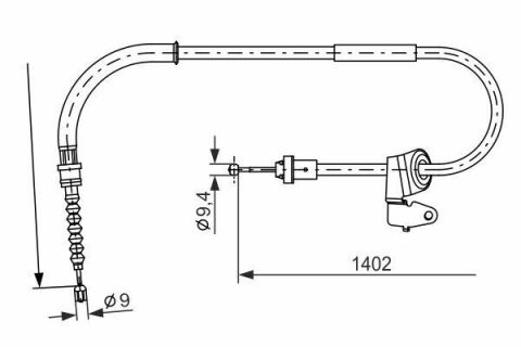 Трос тормозной правый MINI-12