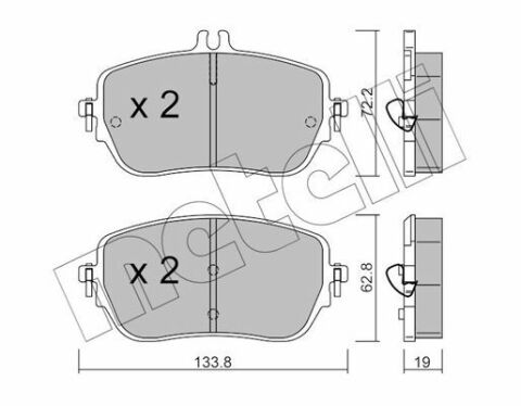 Колодки тормозные (передние) MB A-class (W177)/B-class (W247) 18-