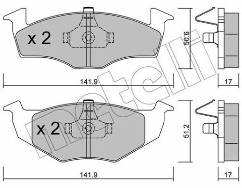 Колодки тормозные (передние) Seat Cordoba/Ibiza 02-09/Skoda Fabia 99-08/VW Polo 94-12/Lupo 98-05/Fox