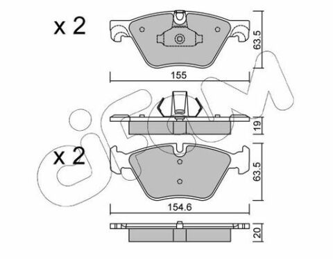 Тормозные колодки F10/F11 (09-17)