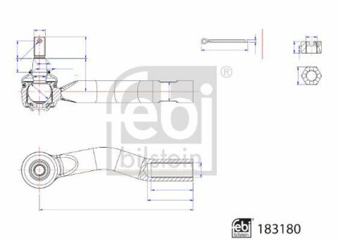 Наконечник рулевой тяги (R) Toyota Corolla 19-/Prius 15-