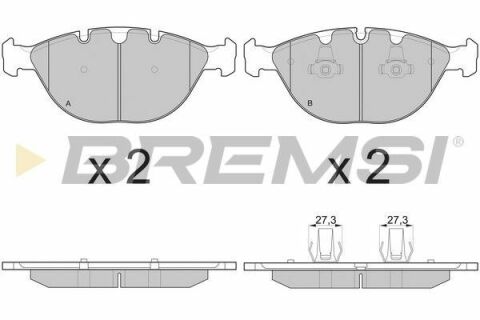 Тормозные колодки пер. BMW X5(E53) 02-06(ATE) (193,2x79,2x20,8)