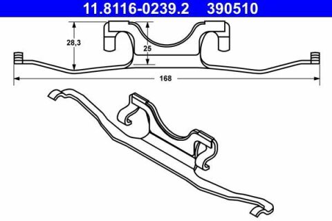 Планка суппорта (переднего) прижимная BMW 5 (E39) 96-04 (Ate)