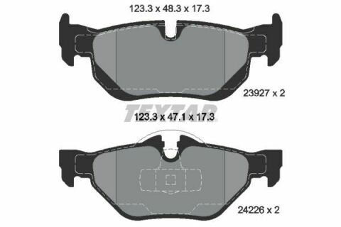 Колодки гальмівні (задні) BMW 1(E81/82/87)/3 (E90-E93)/X1 (E84) 03-13 (Teves) Q+