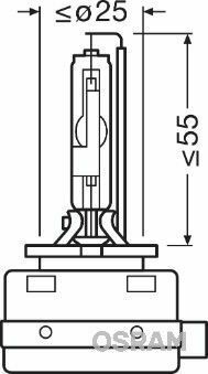 Автолампа D8S 42V 25W PK32d-1 Xenarc Original (Xenon)