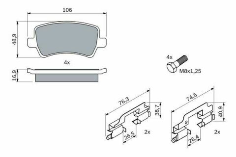 Колодки тормозные (задние) Ford Galaxy/Land Rover Freelander 2/Volvo S80/V70 06- (TRW)