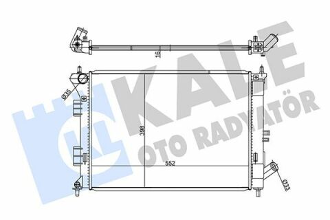 KALE HYUNDAI Радиатор охлаждения i30,Elantra,Kia Ceed,Cerato,Soul 1.4/1.6 11-