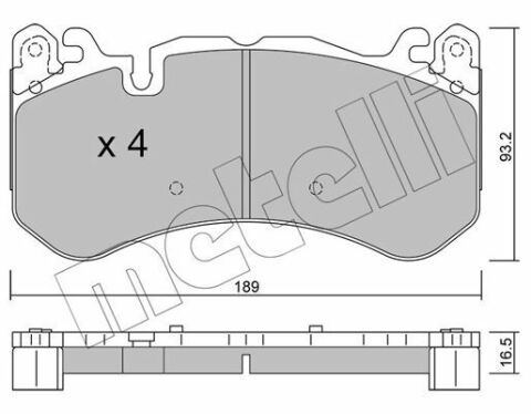 Колодки тормозные (передние) MB C-class (W205)/E-class (W212) 11-