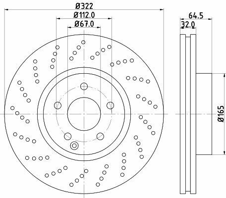 Диск тормозной передн. W204 04-DB Диск тормозной передн. W204 04-DB