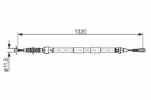 Трос ручного гальма