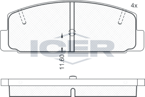 Колодки тормозные (задние) Mazda 6 02-13/Mazda 323 91-04/626 III/V/RX-7 84-02