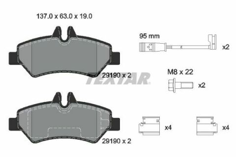 Колодки тормозные (задние) MB Sprinter 209-319 CDI/VW Crafter 30-35 06- (Bosch) Q+ (с датчиками)