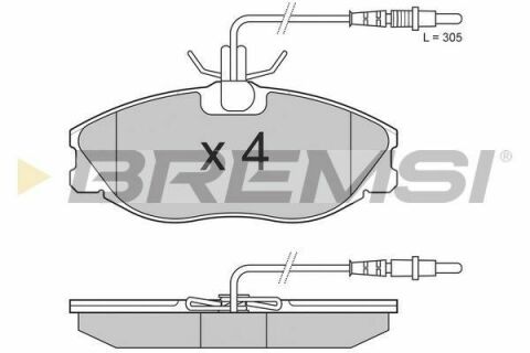 Тормозные колодки пер. Peugeot 306/406/607 96- (TRW)