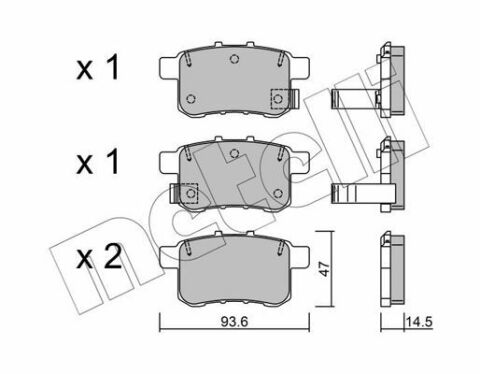 Колодки тормозные (задние) Honda Accord VIII/IX 08-